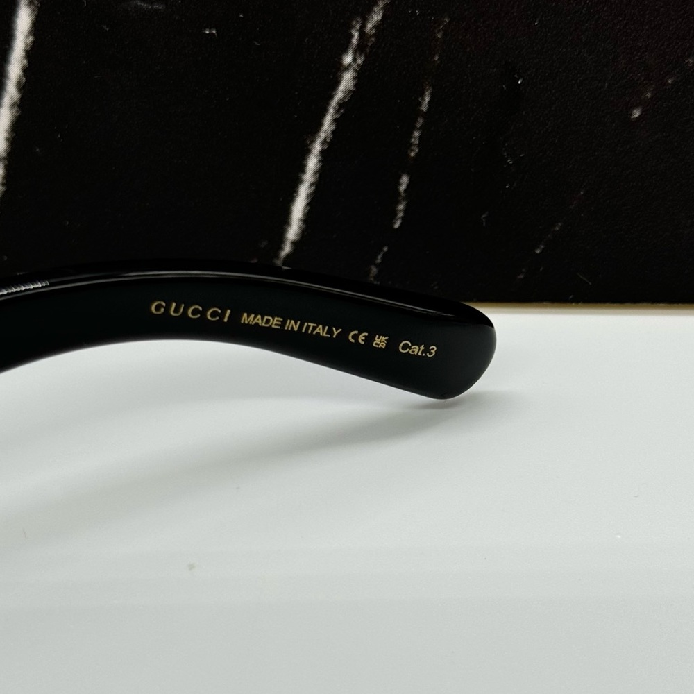 NEW GG1401S 001 GUCCI BLACK GRAY OVAL WOMEN GUCCI SUNGLASSES - Picture 13 of 15